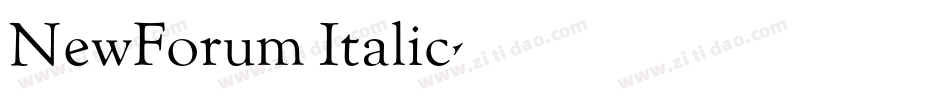 NewForum Italic字体转换
